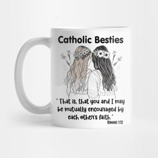 Catholic Best Friends Brunette and blonde Mug